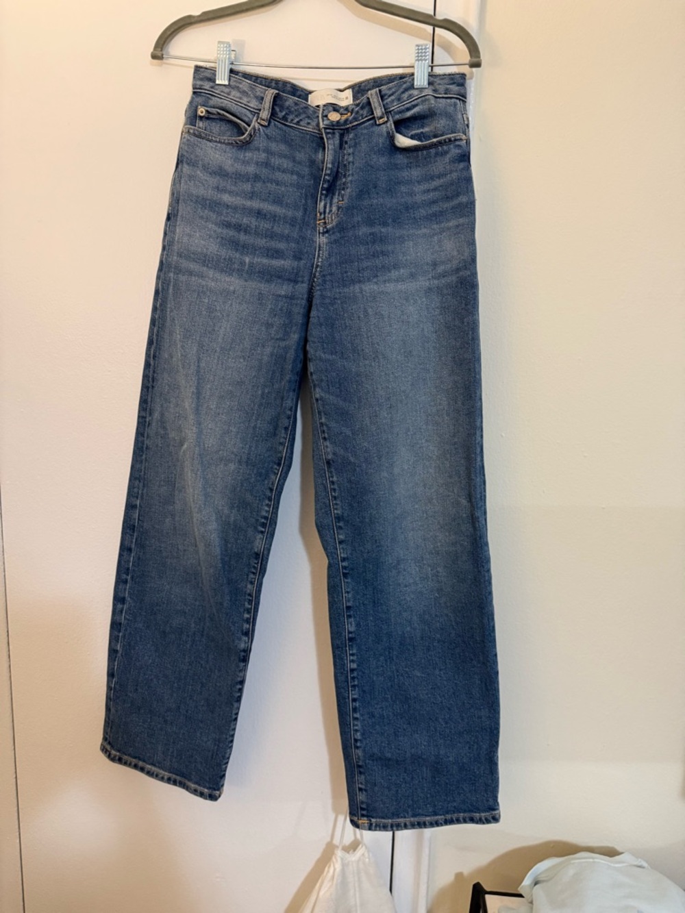 Zara Mid Rise Straight-Leg Blue Denim Jeans